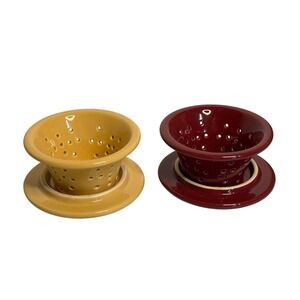 Chantal Stoneware Ceramic 2Pcs Mini Tea Style Farmhouse Decor Cottagecore Retro